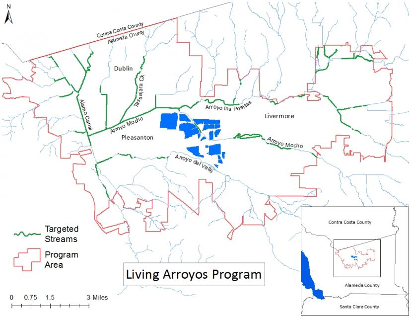 Living Arroyos volunteer program boundary map