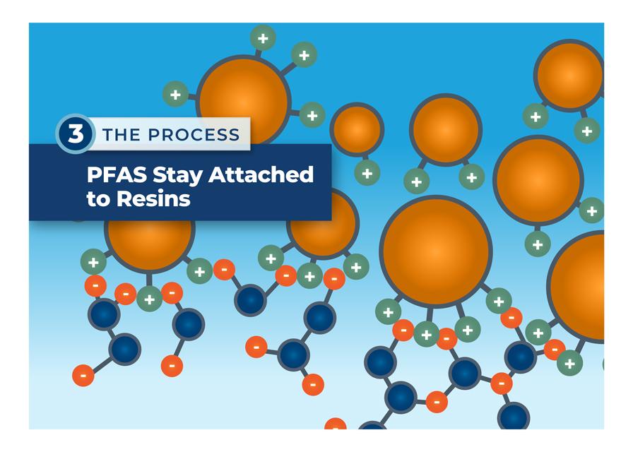 Infographic of the Ion Exchange  PFAS Treatment Process