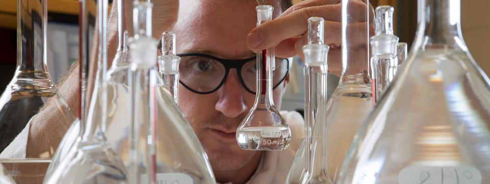 Zone 7 Employer inspecting water samples