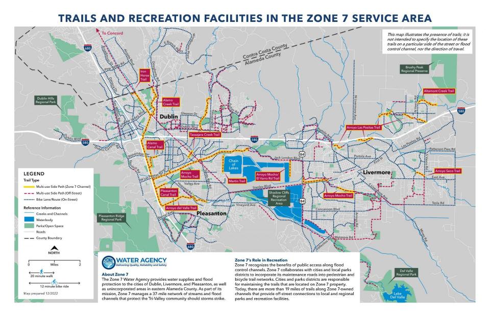 TRAILS AND RECREATION FACILITIES IN THE ZONE 7 SERVICE AREA